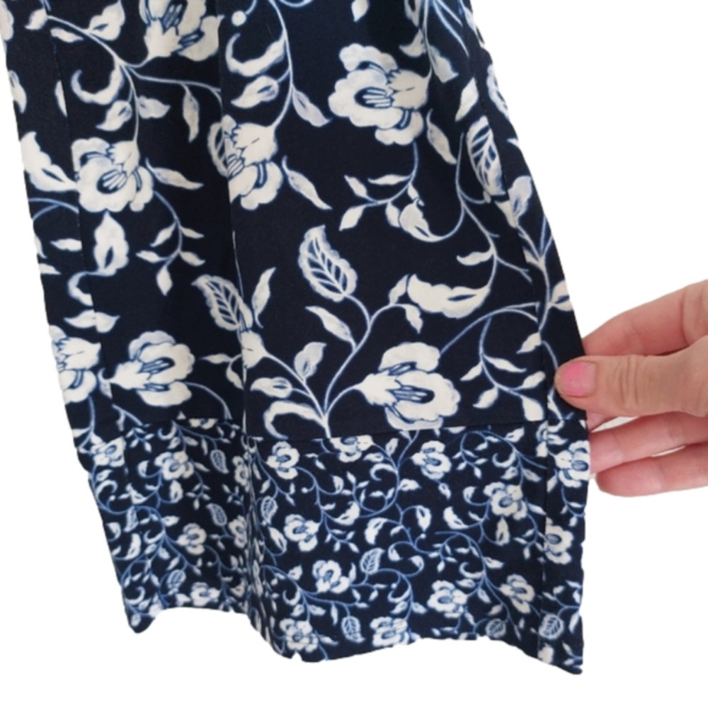 - J.Jill Wearever Collection Full-Leg Cropped Floral Print Pants size XS H… - Picture 4 of 6